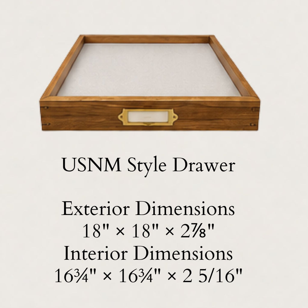 USNM Style Museum Collection Drawer | Handmade Hardwood Entomology Storage Drawer