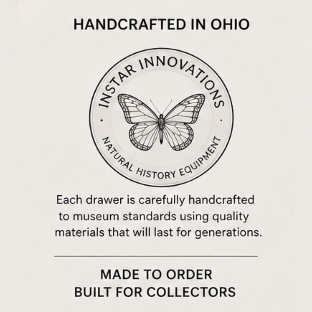 Cornell Style Museum Collection Drawer | Handmade Hardwood Entomology Storage Drawer