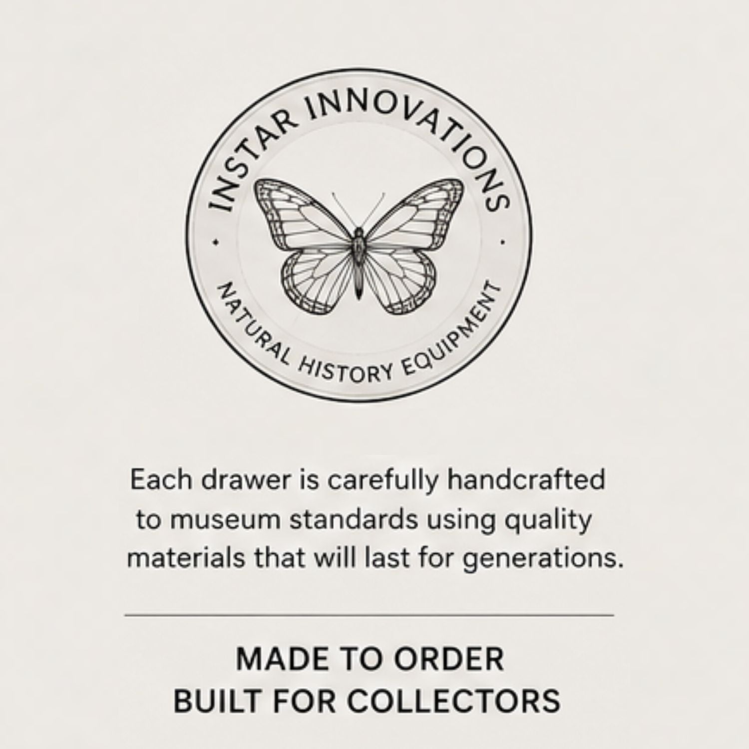 USNM Style Museum Collection Drawer | Handmade Hardwood Entomology Storage Drawer