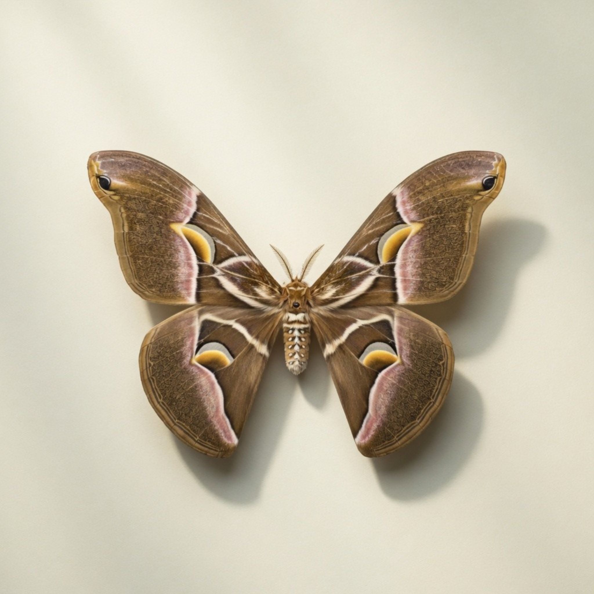 Samia cynthia Pinned Specimen – Wings Spread Cynthia Silk Moth