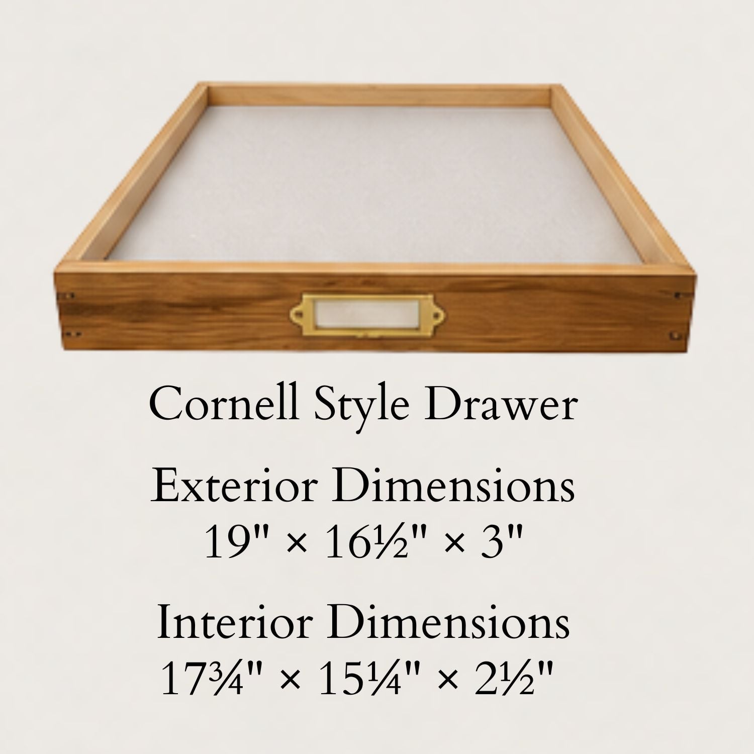 Cornell Style Museum Collection Drawer | Handmade Hardwood Entomology Storage Drawer