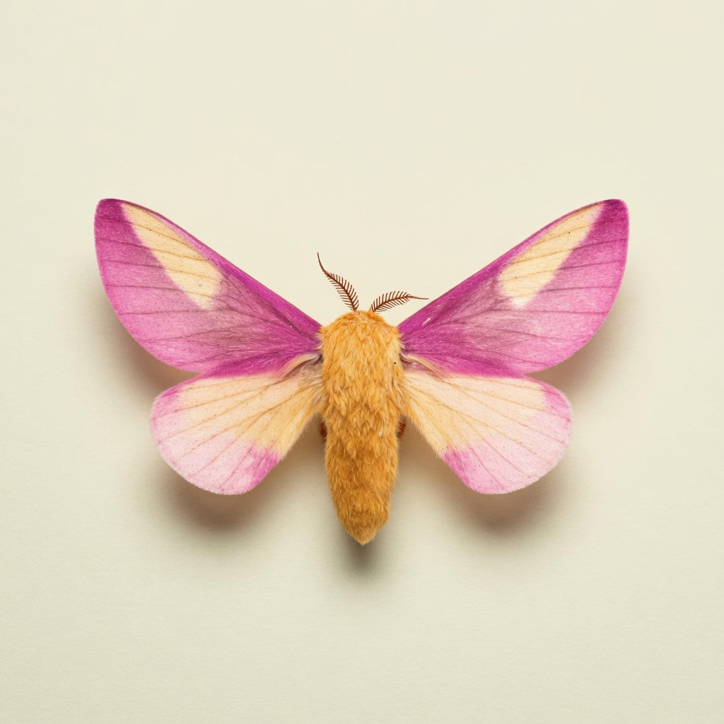Dryocampa rubicunda Pinned Specimen – HYPER PINK VARIATION Rosy Maple Moth