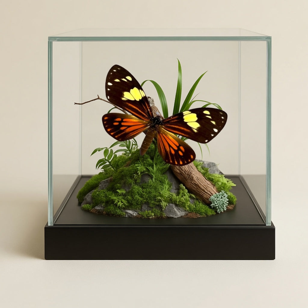 Chetone phyleis Moth Diorama – 6×6×6 Acrylic Display