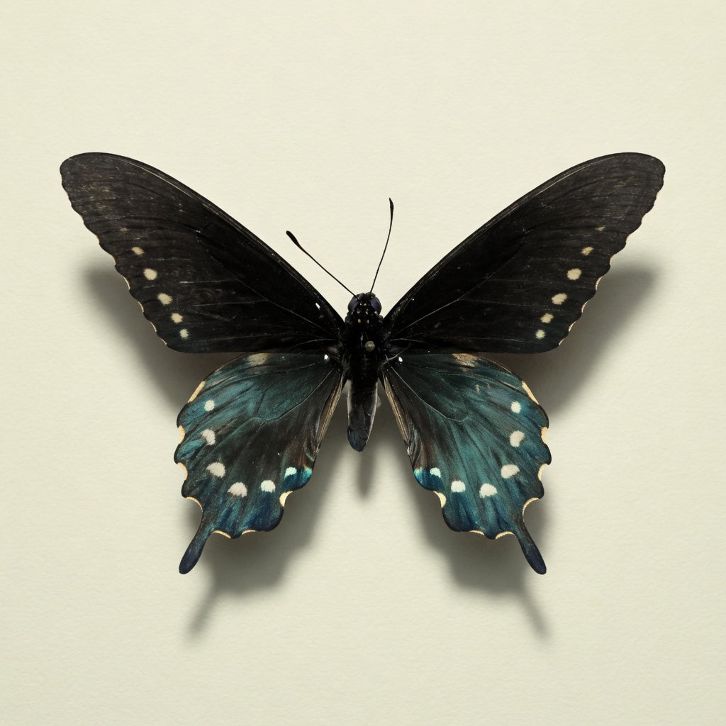Battus philenor Pinned Specimen – Wings Spread Pipevine Swallowtail Butterfly