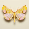 Plagodis serinaria Pinned Specimen – Wings Spread Lemon Plagodis Moth