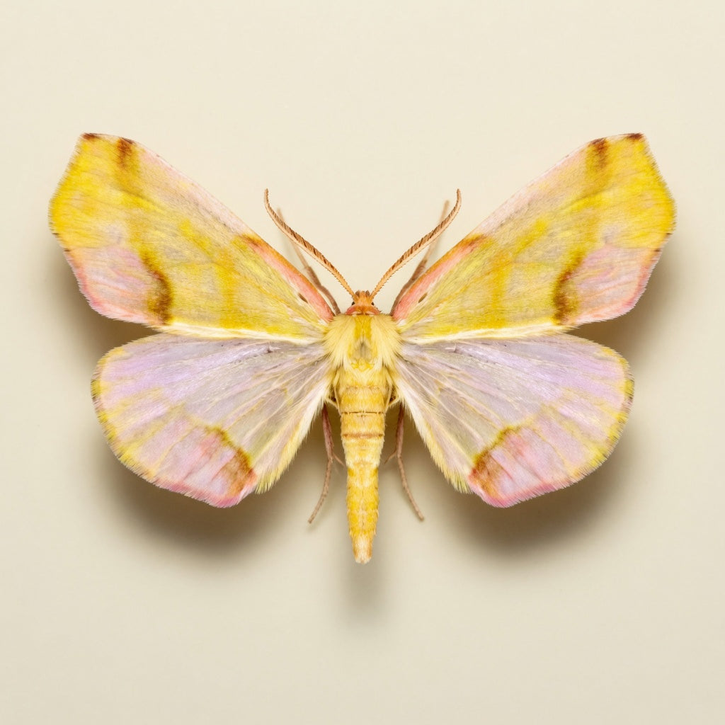 Plagodis serinaria Pinned Specimen – Wings Spread Lemon Plagodis Moth