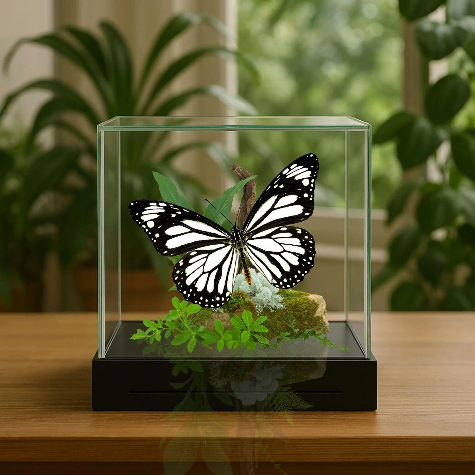 Danaus melanippus Butterfly Diorama – 6×6×6 Acrylic Display