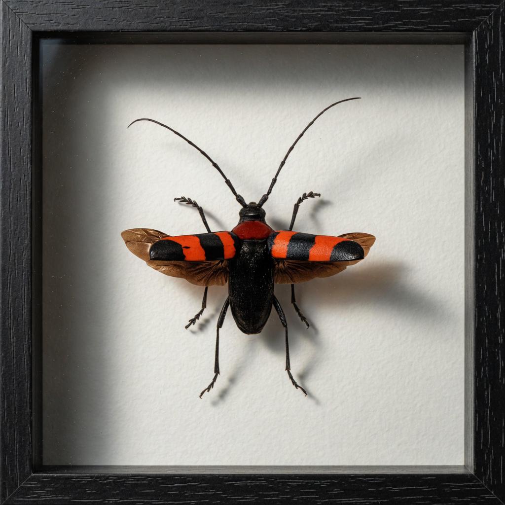 Framed Pavieia superba Longhorn Beetle Specimen