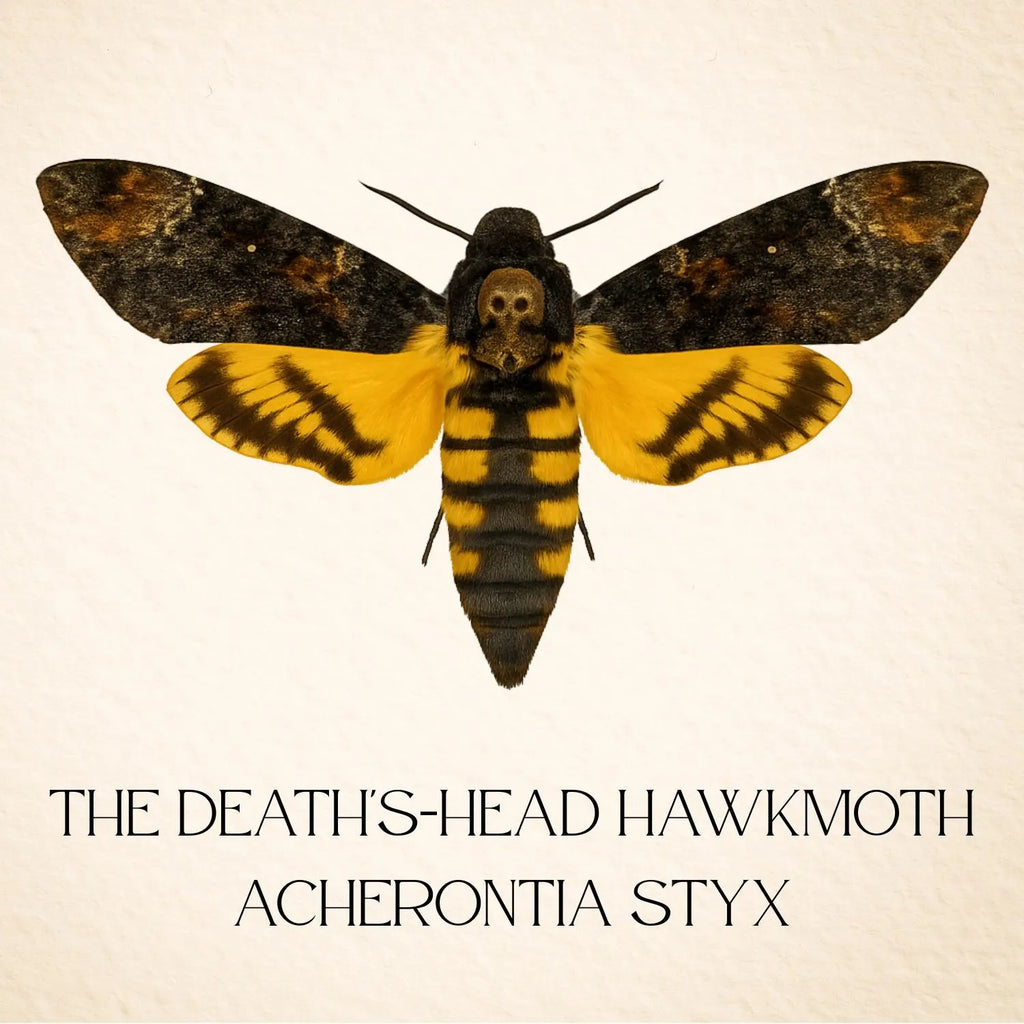 Acherontia styx Moth Diorama – 6×6×6 Acrylic Display