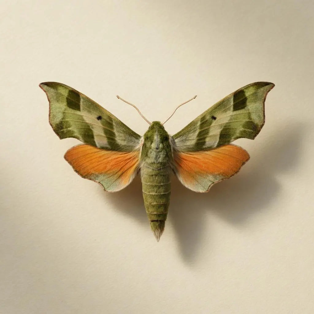 Framed Virginia Creeper Sphinx Moth Specimen (Darapsa myron)