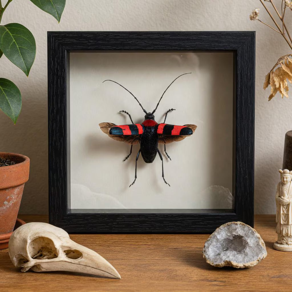 Framed Pavieia superba Longhorn Beetle Specimen