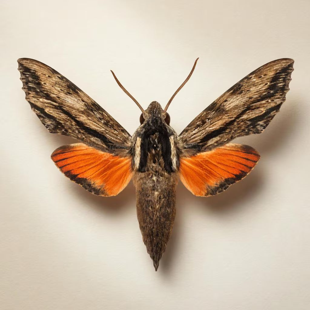 Erinnyis ello Pinned Specimen – Wings Spread Sphinx Moth